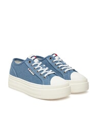 TOMMY HILFIGER TJW FOXING Canvas-Plateau-Sneaker Denim - Damenschuhe - 1