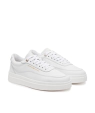 TOMMY HILFIGER MODERN COURT Plateau-Sneaker aus Leder Wei&szlig; - Damenschuhe - 1