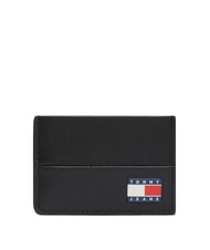 TOMMY HILFIGER TJ HERITAGE LEATHER Flacher Kartenhalter Schwarz - Brieftaschen Herren - 1