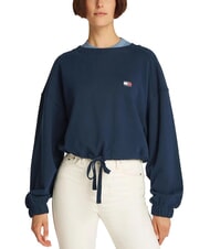 TOMMY HILFIGER TJW Damen-Sweatshirt mit Rundhalsausschnitt und Kordelzug dunkle Nachtmarine - Sweatshirts Damen - 1