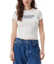 TOMMY HILFIGER TH JEANS Baumwoll-T-Shirt mit Logodruck - T-Shirts und Tops f&uuml;r Damen
