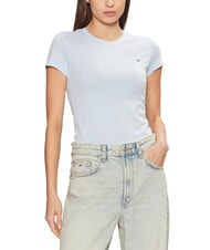 TOMMY HILFIGER TH JEANS Kurz&auml;rmeliges T-Shirt mit Logostickerei s&uuml;&szlig;es Blau - T-Shirts und Tops f&uuml;r Damen - 1