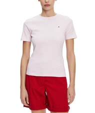 TOMMY HILFIGER TH Baumwoll-T-Shirt Hellrosa - T-Shirts und Tops f&uuml;r Damen - 1