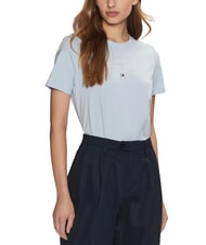 TOMMY HILFIGER MODERN SCRIPT Baumwoll-T-Shirt mit Aufdruck luftiges Blau - T-Shirts und Tops f&uuml;r Damen - 1