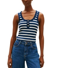 TOMMY HILFIGER HENLEY Tanktop mit 3 Kn&ouml;pfen - T-Shirts und Tops f&uuml;r Damen