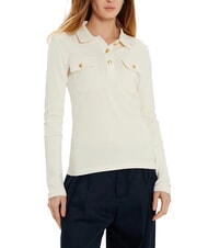 TOMMY HILFIGER TH Schmal geschnittenes, lang&auml;rmeliges Poloshirt - Damen-Polo-Shirts/Damen-Polo-Shirt/Damenpoloshirt/Damenpoloshirts