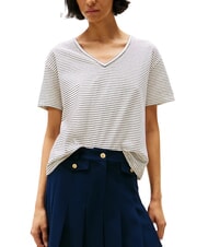 TOMMY HILFIGER TH L&auml;ssig geschnittenes T-Shirt mit V-Ausschnitt - T-Shirts und Tops f&uuml;r Damen