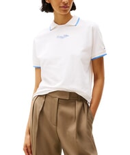 TOMMY HILFIGER TH Kurzarm-Poloshirt f&uuml;r Damen ecru - Damen-Polo-Shirts/Damen-Polo-Shirt/Damenpoloshirt/Damenpoloshirts - 1