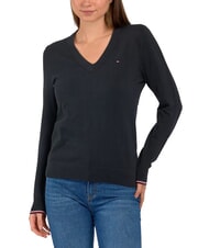 TOMMY HILFIGER TH Damenpullover mit V-Ausschnitt - Damenpullover