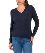 TOMMY HILFIGER TH Damenpullover mit V-Ausschnitt - Damenpullover