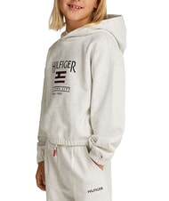 TOMMY HILFIGER KIDS BIMBA Pailletten-Patch-Hoodie Schneewei&szlig;es Heidekraut - Sweatshirts Kinder - 1