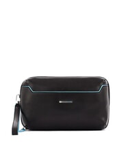 PIQUADRO BLUE SQUARE Leder-Kartenetui Schwarz - Brieftaschen Herren - 1