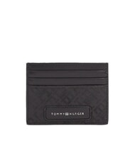 TOMMY HILFIGER TH Flacher Kartenhalter aus Leder Schwarz - Brieftaschen Herren - 1