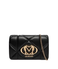 LOVE MOSCHINO EMBOSSED Schultertasche mit Klappe Schwarz - Damentaschen - 1