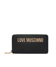 LOVE MOSCHINO BOLD LOVE Gro&szlig;e Geldb&ouml;rse mit Rei&szlig;verschluss Schwarz - Brieftaschen Damen - 1
