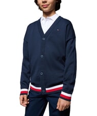 TOMMY HILFIGER TH KIDS Strickjacke aus Baumwolle mit Kn&ouml;pfen dunkle Nachtmarine - Kinderpullover - 1