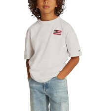 TOMMY HILFIGER TH KIDS Kurz&auml;rmeliges T-Shirt mit Flagge Schneewei&szlig;es Heidekraut - Kinder-T-Shirt - 1