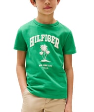 TOMMY HILFIGER TH KIDS Kurz&auml;rmeliges Baumwoll-T-Shirt strahlend gr&uuml;n - Kinder-T-Shirt - 1