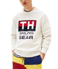 TOMMY HILFIGER TH SAILING Rundhalspullover Elfenbein - Herrenpullover - 1