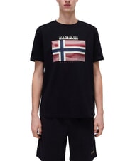 NAPAPIJRI S-LARI Baumwoll-T-Shirt schwarze Sch&ouml;nheit - Herren-T-Shirts - 1