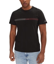 TOMMY HILFIGER TH JEANS T-Shirt mit Grafikdruck Schwarz - Herren-T-Shirts - 1