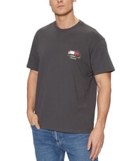 TOMMY HILFIGER TH JEANS Kurzarm-T-Shirt mit lockerer Passform gewaschenes Schwarz - Herren-T-Shirts - 1