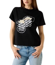 GUESS POPCORN Baumwoll-T-Shirt jetbla - T-Shirts und Tops f&uuml;r Damen - 1