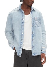TOMMY HILFIGER TH JEANS Lang&auml;rmeliges Jeanshemd heller Denim - Herrenhemden - 1