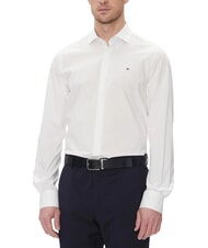 TOMMY HILFIGER TH Lang&auml;rmeliges Stretch-Baumwollhemd optisches Wei&szlig; - Herrenhemden - 1