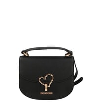 LOVE MOSCHINO HEART TURNLOCK Mini-Handtasche mit Schulterriemen Schwarz - Damentaschen - 1