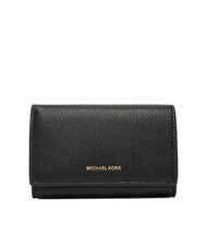 MICHAEL KORS JET SET Mittelgro&szlig;e Ledergeldb&ouml;rse Schwarz - Brieftaschen Damen - 1