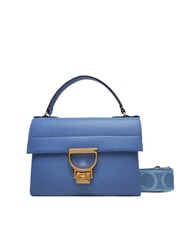COCCINELLE ARLETTIS SIGNATURE Handtasche aus geh&auml;mmertem Leder Blau - Damentaschen - 1