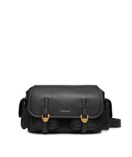 COCCINELLE CAMPUS Schultertasche aus geh&auml;mmertem Leder Schwarz - Damentaschen - 1