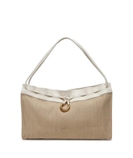 COCCINELLE ISABELA CANVAS Hobo-Tasche aus Canvas und Leder Natur/Wei&szlig; - Damentaschen - 1