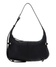 COCCINELLE ABIGAIL Schultertasche aus geh&auml;mmertem Leder Schwarz - Damentaschen - 1