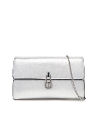 COCCINELLE MAGIE 2NITE SMOOTH Clutch aus Metallic-Leder SILBER - Damentaschen - 1