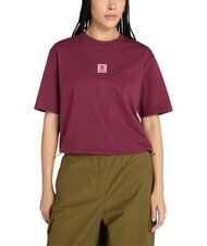 TIMBERLAND STACK LOGO  Baumwoll-T-Shirt Burgund - T-Shirts und Tops f&uuml;r Damen - 1