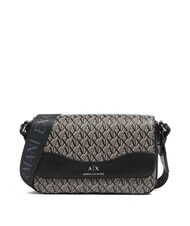 ARMANI EXCHANGE WAVE MONOGRAM Umh&auml;ngetasche Brauner Barsch / Schwarz - Damentaschen - 1