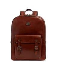 THE BRIDGE GALILEO Lederrucksack Braun / Ruthenium - Rucks&auml;cke f&uuml;r Schule &amp; Freizeit - 1