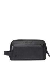 PIQUADRO ORION Kosmetiktasche aus Stoff und Leder - Beauty-Case