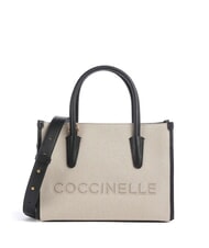 COCCINELLE MYRTHA26 CANVAS Handtasche mit Schulterriemen natur / schwarz - Damentaschen - 1