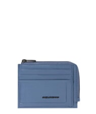 PIQUADRO ATLAS Flaches Leder-Kartenetui und M&uuml;nzfach - Brieftaschen Herren