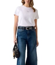 GUESS MINI STRASS TRIANGLE Baumwoll-T-Shirt purwei&szlig; - T-Shirts und Tops f&uuml;r Damen - 1