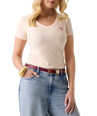 GUESS MINI TRIANGLE T-Shirt mit V-Ausschnitt - T-Shirts und Tops f&uuml;r Damen
