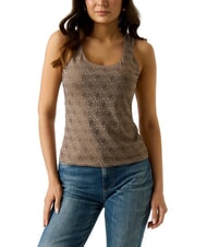 GUESS 4G ALLOVER Spitze Walnussschale - T-Shirts und Tops f&uuml;r Damen - 1