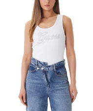 GUESS LOGO SCRIPT Spitze purwei&szlig; - T-Shirts und Tops f&uuml;r Damen - 1