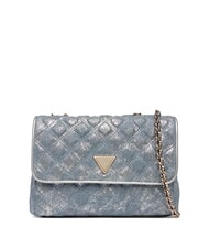 GUESS GIULLY 2 DENIM Schultertasche / Umh&auml;ngetasche Metallic-Denim - Damentaschen - 1