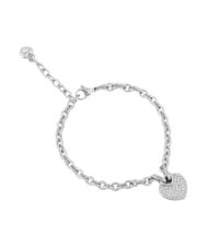 GUESS CRAZY IN LOVE Silbernes Armband mit herzf&ouml;rmigem Anh&auml;nger SILBER - Armb&auml;nder - 1