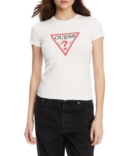 GUESS JEANS ICONIC Kurzarm-T-Shirt purwei&szlig; - T-Shirts und Tops f&uuml;r Damen - 1