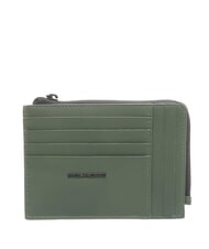 PIQUADRO CORNER SPECIALE GOMMATO Zip-Kartenhalter GR&Uuml;N - Brieftaschen Herren - 1